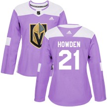 Women's Adidas Vegas Golden Knights Brett Howden Purple Fights Cancer Practice Jersey - Authentic