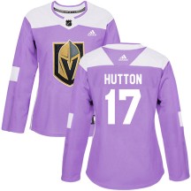 Women's Adidas Vegas Golden Knights Ben Hutton Purple Fights Cancer Practice Jersey - Authentic