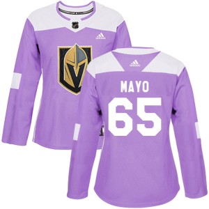 Women's Adidas Vegas Golden Knights Dysin Mayo Purple Fights Cancer Practice Jersey - Authentic