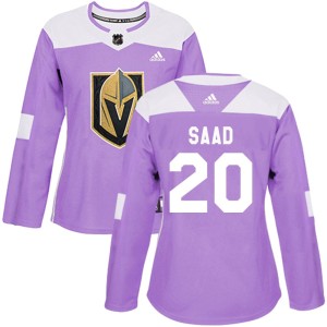 Women's Adidas Vegas Golden Knights Brandon Saad Purple Fights Cancer Practice Jersey - Authentic