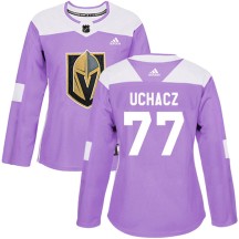 Women's Adidas Vegas Golden Knights Kai Uchacz Purple Fights Cancer Practice Jersey - Authentic