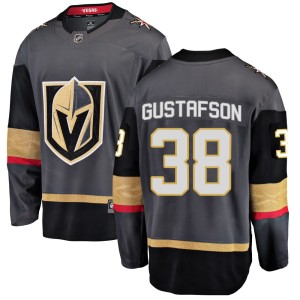 Men's Fanatics Branded Vegas Golden Knights Jordan Gustafson Gold Black Home Jersey - Breakaway