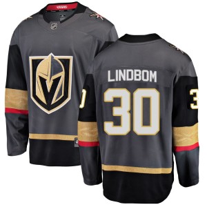 Men's Fanatics Branded Vegas Golden Knights Carl Lindbom Gold Black Home Jersey - Breakaway