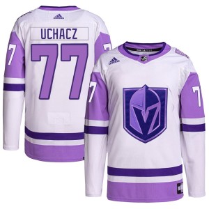 Youth Adidas Vegas Golden Knights Kai Uchacz White/Purple Hockey Fights Cancer Primegreen Jersey - Authentic