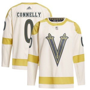 Men's Adidas Vegas Golden Knights Trevor Connelly Gold Cream 2024 Winter Classic Primegreen Jersey - Authentic