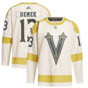 Men's Adidas Vegas Golden Knights Jakub Demek Gold Cream 2024 Winter Classic Primegreen Jersey - Authentic