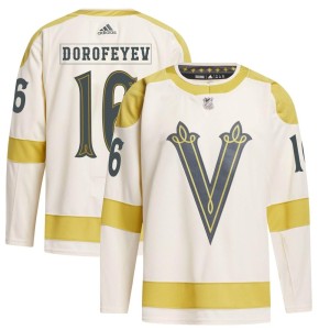 Men's Adidas Vegas Golden Knights Pavel Dorofeyev Gold Cream 2024 Winter Classic Primegreen Jersey - Authentic