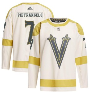 Men's Adidas Vegas Golden Knights Alex Pietrangelo Gold Cream 2024 Winter Classic Primegreen Jersey - Authentic