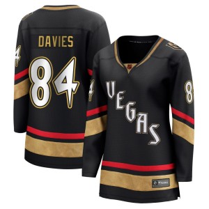 Women's Fanatics Branded Vegas Golden Knights Jeremy Davies Gold Black Special Edition 2.0 Jersey - Breakaway