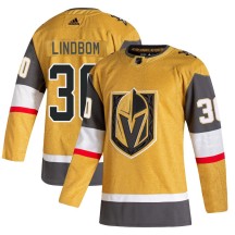 Youth Adidas Vegas Golden Knights Carl Lindbom Gold 2020/21 Alternate Jersey - Authentic