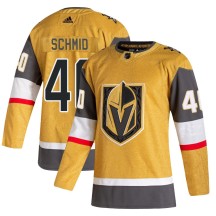 Youth Adidas Vegas Golden Knights Akira Schmid Gold 2020/21 Alternate Jersey - Authentic
